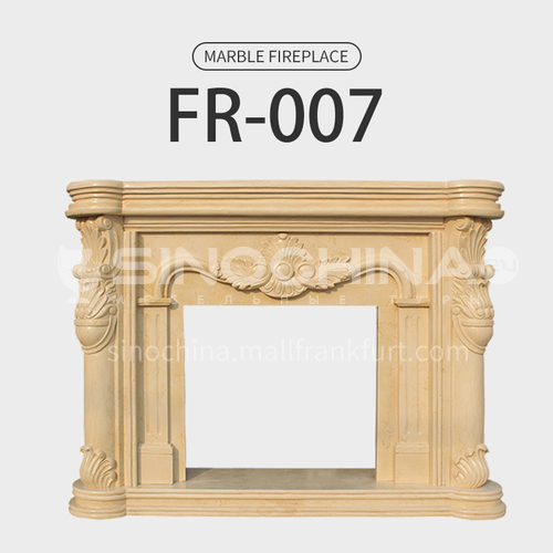 Natural stone European style fireplace FR-007